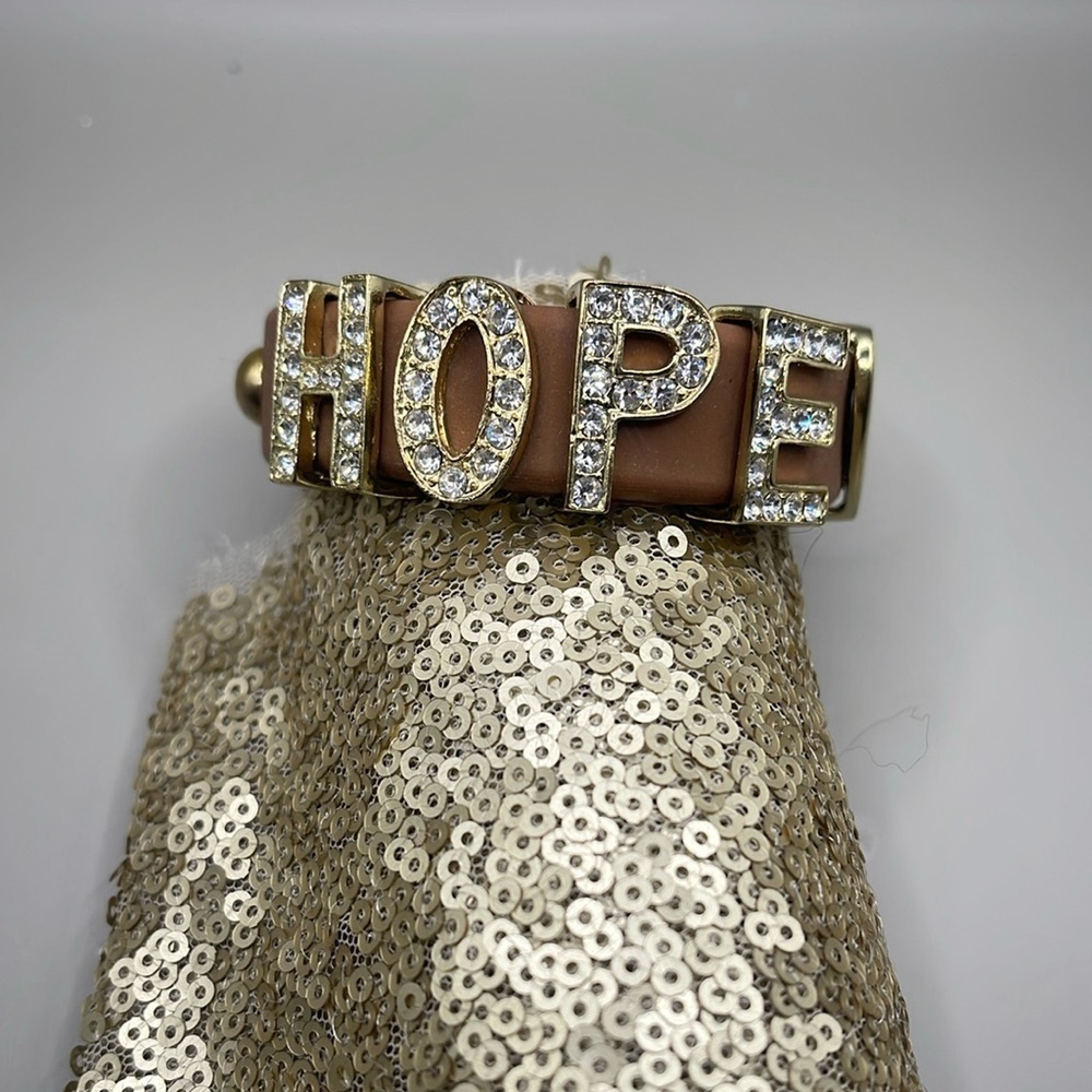 Brown HOPE Bracelet with Heart Charm - Picture 4 of 6